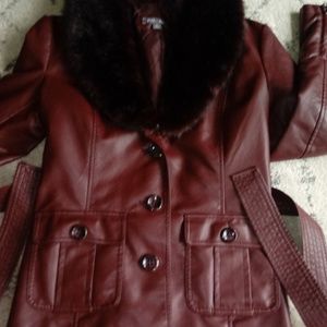 ROZ & ALI  NWOT FAUX LEATHER JACKET